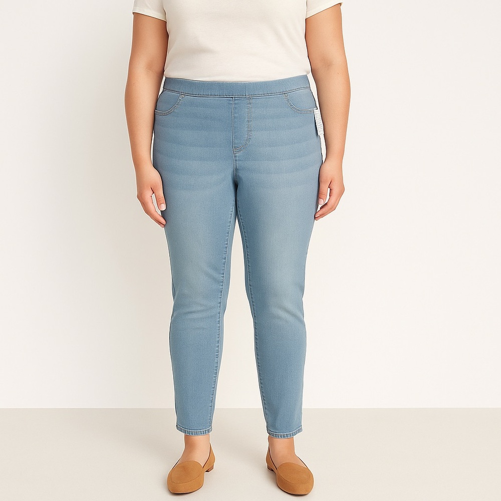 🐙 218. NWT Old Navy Skinny Jeans Plus Sz 18 | Adjustable Waist | Pull-On